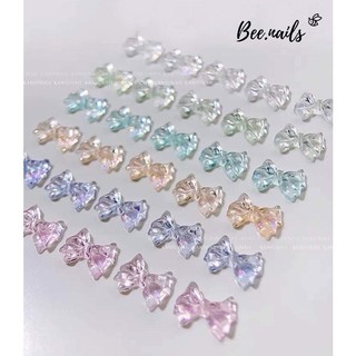 Set 25 charm nơ ánh nhũ trang trí móng