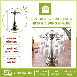 Giá treo ly rượu vang NB30 giá treo cốc rượu, ly thủy tinh inox để bàn - Gia dụng nhà Bơ