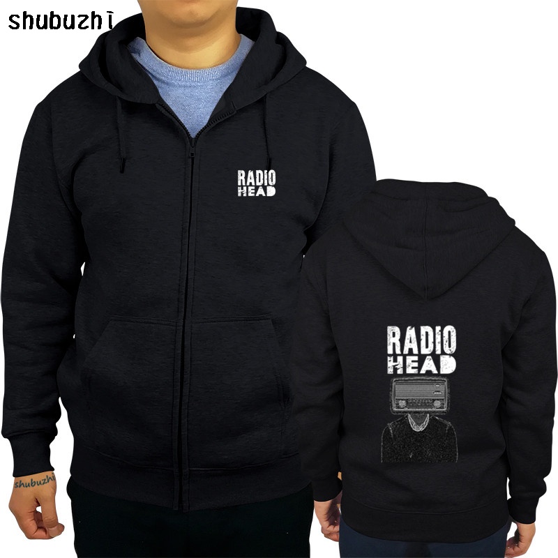 Radiohead, Rock Band Thom Yorke (ZINK Áo Khoác Kaki Tự Nhiên Màu Trắng) Áo Khoác Da Có Mũ Trùm Đầu Thương Hiệu croatia sbz4469