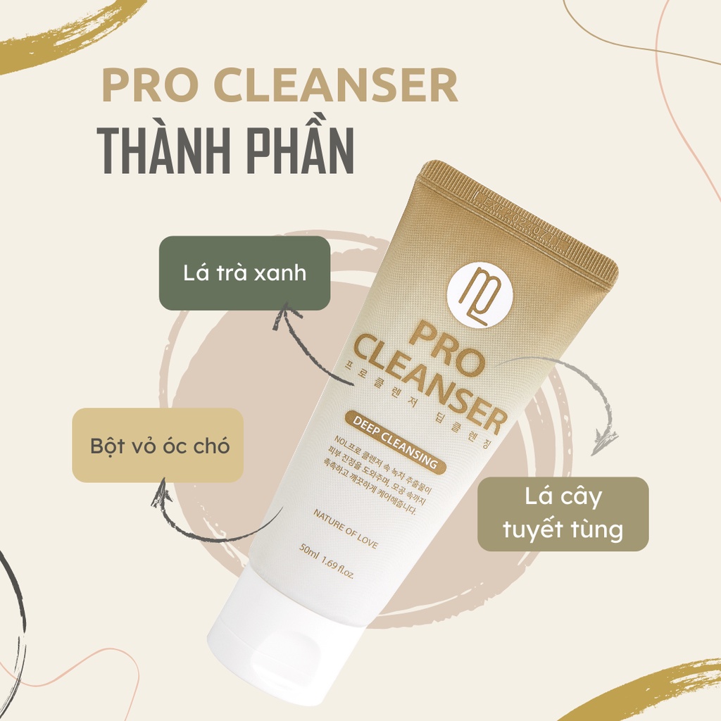 Bộ đôi chống nắng phổ rộng SPF50 PA+++ và làm sạch sâu PRO CLEANSER NOL Nature Of Love