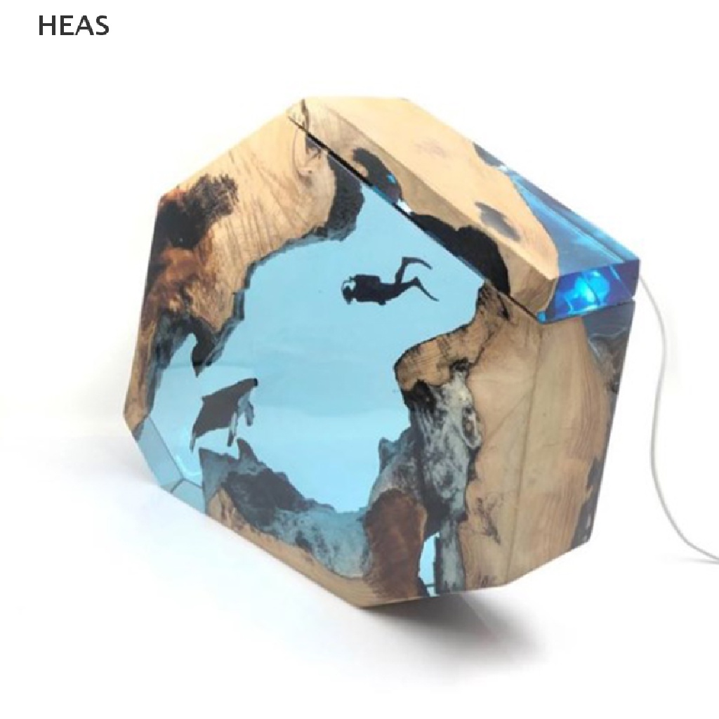 Đèn Ngủ Để Bàn Hình Cá Voi Bằng Nhựa Epoxy Độc Đáo