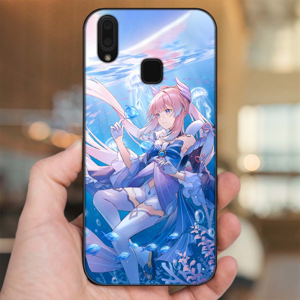 Ốp lưng Vivo Y91, Y95 viền đen in hình Sangonomiya Kokomi Genshin Impact