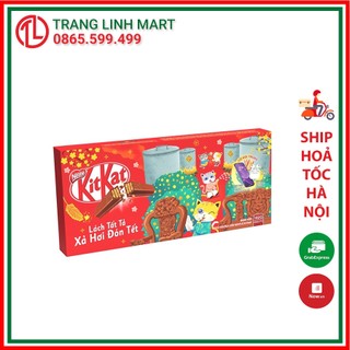 Bánh xốp phủ Socola sữa Nestle Kitkat hộp 102g