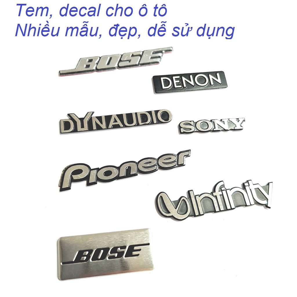 Sticker, tem dán decal đa dạng mẫu trang trí loa xe hơi đơn giá 01 cái | BigBuy360 - bigbuy360.vn