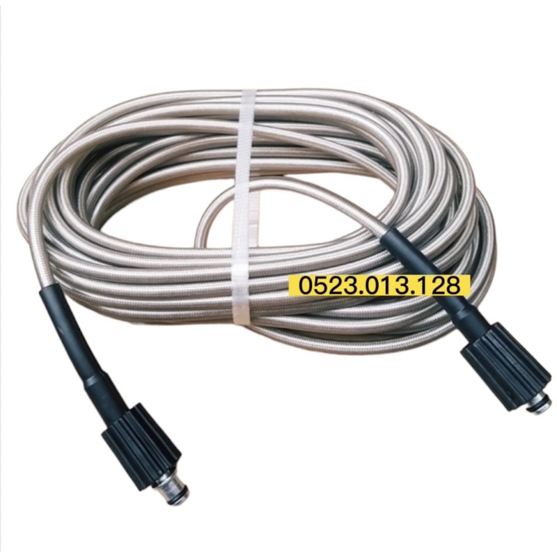 Dây rửa xe 10M,15,20,30M áp lực cao 2 đầu to ren 22mm tặng kèm khớp ĐỒNG nối dây ren 22 . Dây xịt rửa áp lực cao