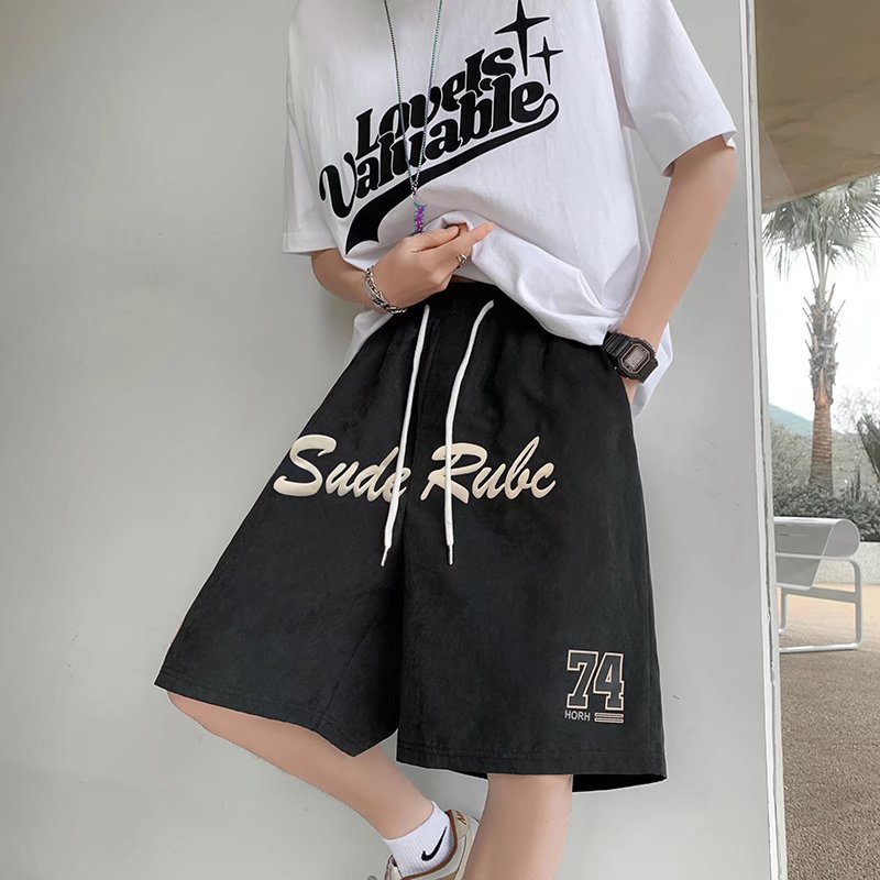 Quần Short Thể Thao Ống Rộng In Họa Tiết Phong Cách Hiphop Đường Phố Cho Nam