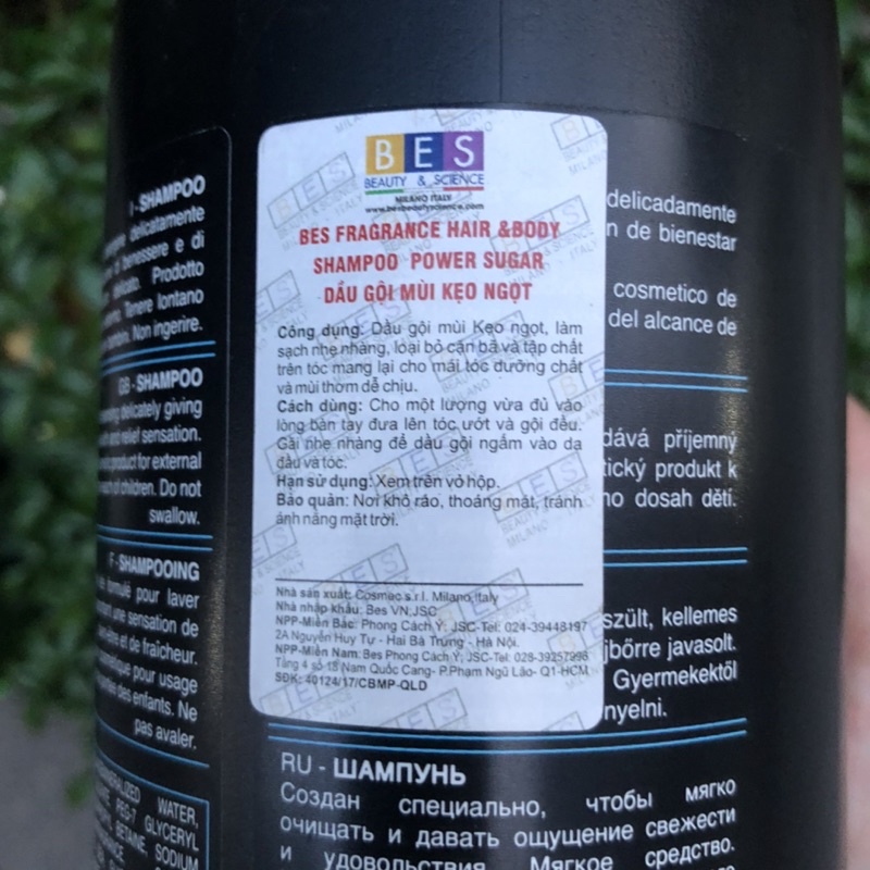 Dầu gội trái cây sức sống hàng ngày Bes Fragrance 1000ml POWDER SUGAR HƯƠNG KẸO NGỌT