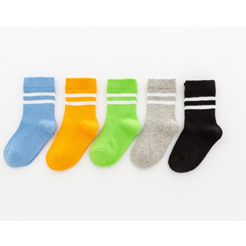 Vớ Thể Thao Bằng Vải cotton Phối Lưới Mỏng Họa Tiết Kẻ Sọc Nhiều Màu Thời Trang Mùa Hè Dành Cho Bé Trai Và Bé Gái