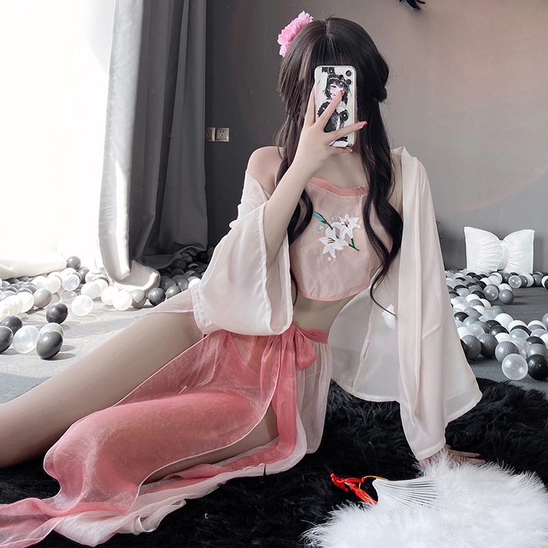 Đồ ngủ sexy phong cách Hanfu gợi cảm cao cấp trang phục cổ trang voan xuyên thấu quyến rũ / chụp ảnh cosplay BIKI N789 | BigBuy360 - bigbuy360.vn