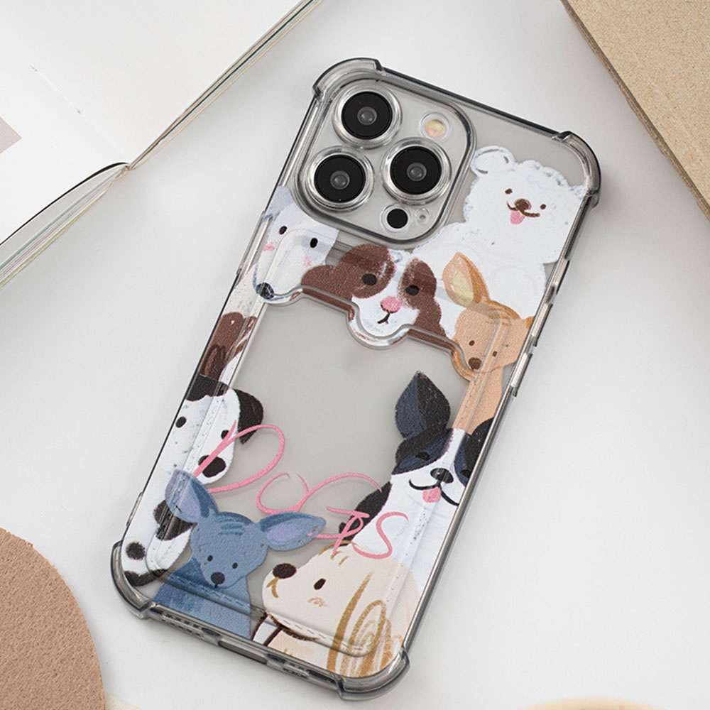 Ốp Điện Thoại TPU Dẻo Họa Tiết Hoạt Hình Chó Mèo Dễ Thương Chống Sốc Cho IPhone 11 12 13 14 Pro Max 14 Plus