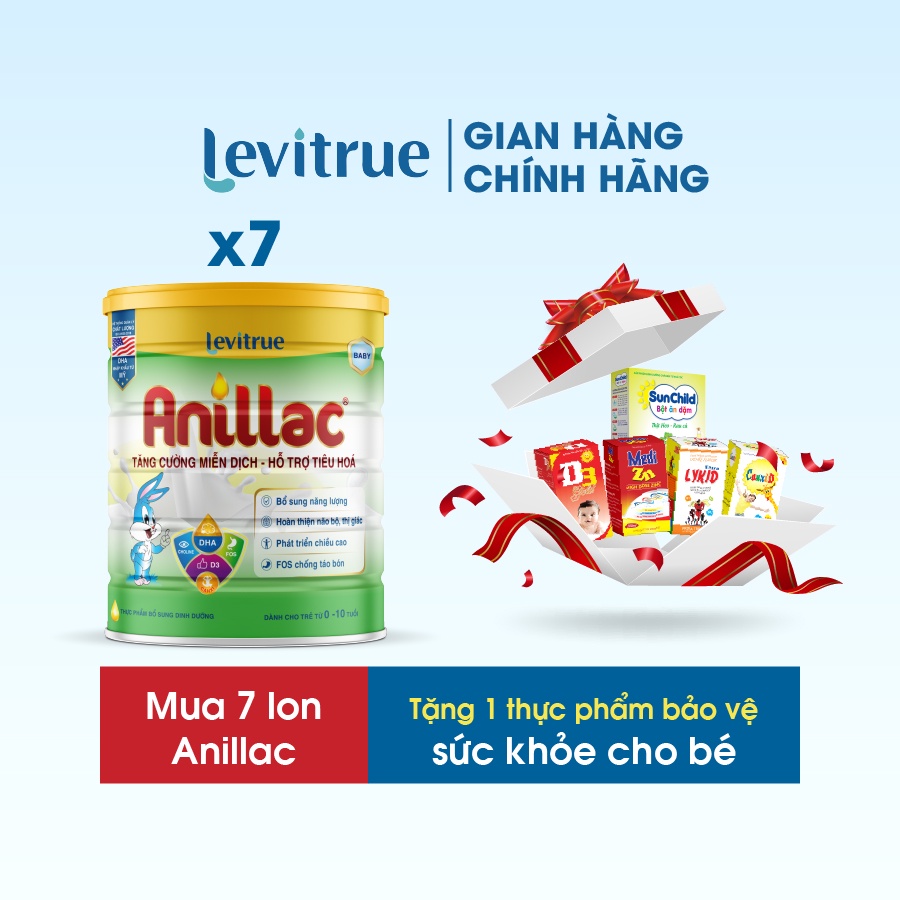 Combo 7 lon sữa Anillac 700gam (Tặng kèm thực phẩm bảo vệ sức khoẻ cho trẻ )