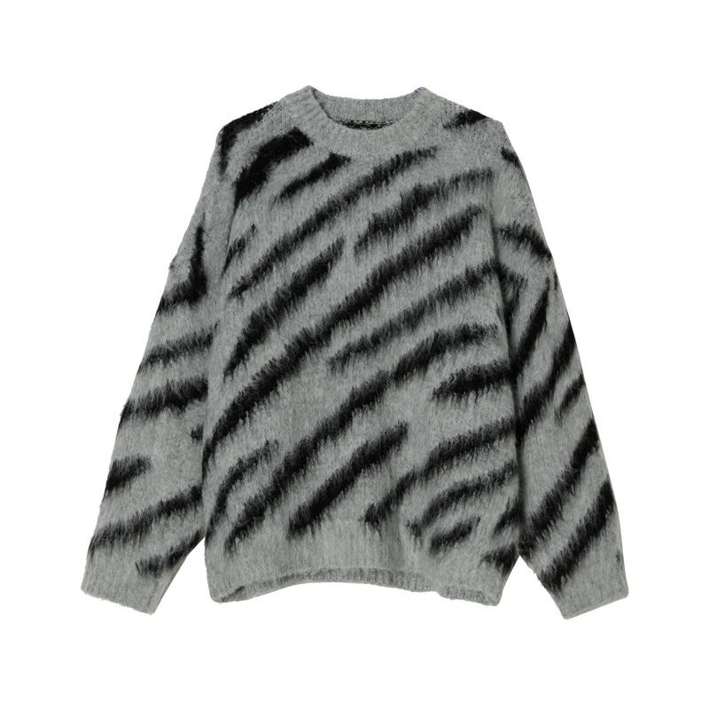Áo len lông hoạ tiết vằn STRIPED form rộng