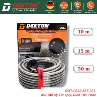 Dây xịt rửa xe áp lực dekton 10-15-20m dùng cho máy rửa xe mini gia đình