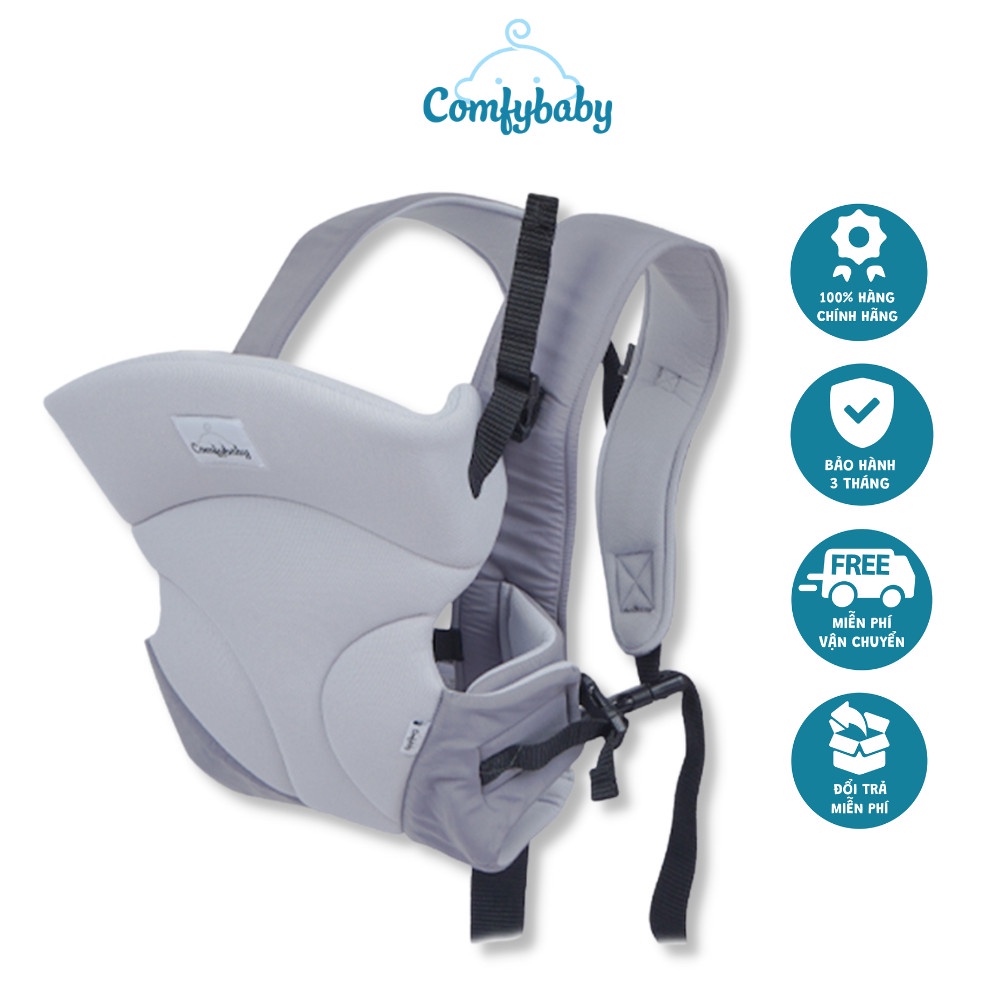 Địu em bé cao cấp 3 tư thế đỡ cổ sơ sinh, ĐẶC BIỆT THOÁNG KHÍ, CHỐNG GÙ Comfybaby CF-BK010 bảo hành 12 tháng