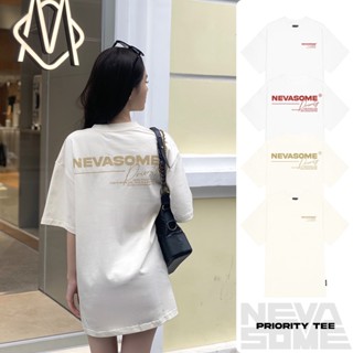 Áo Thun Oversize Local Brand NEVASOME Priority Kem Cotton Tay Lỡ Form Rộng Nam Nữ