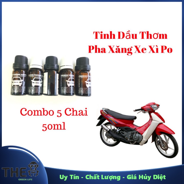 Combo 5 Chai Tinh Dầu Thơm Xăng Nhớt Xe Máy 4 thì và 2 thì 50ml - Phụ Gia Mùi Thơm -- Uy Tín - Chất Lượng