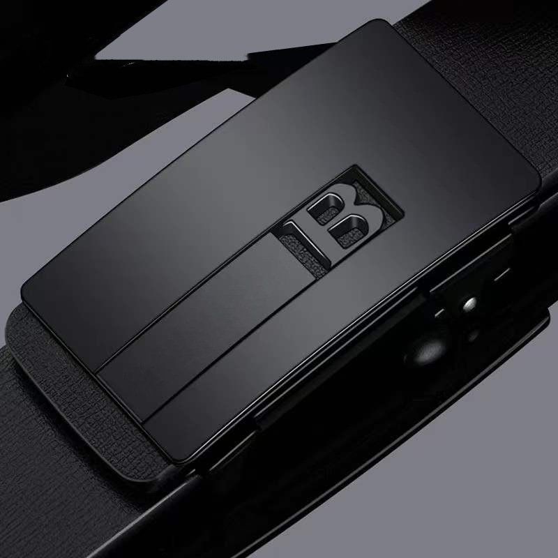 Thắt lưng nam chữ B , dây nịt nam bản nhỏ, nịt da nam khóa tự động thiết kế luôn trong giấu dây