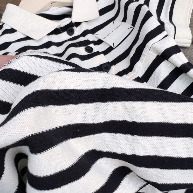 Set Áo Thun polo Tay Ngắn Và Quần Short Thời Trang Mùa Hè Cho Bé Gái