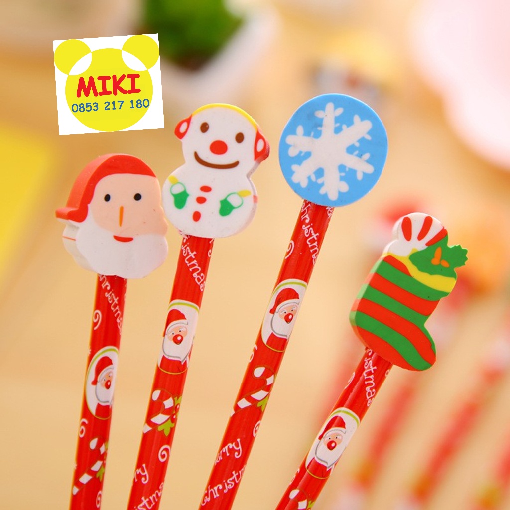 BÚT CHÌ ĐẦU GÔM NOEL