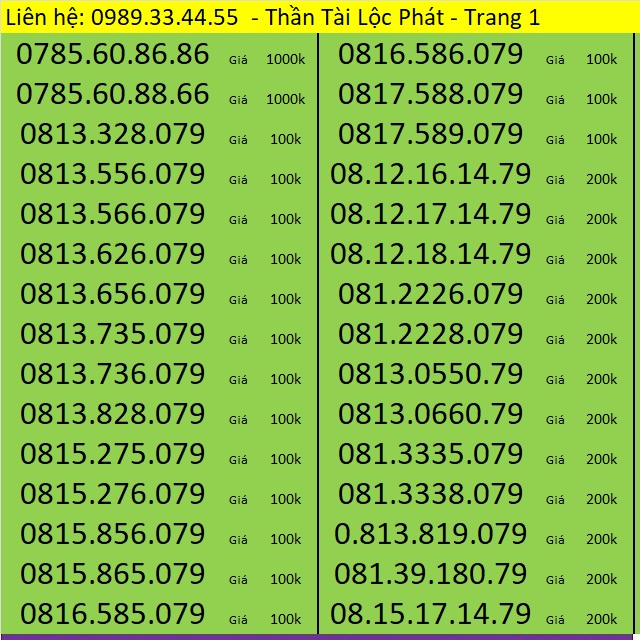 Sim Thần Tài - Sim Lộc Phát giá rẻ