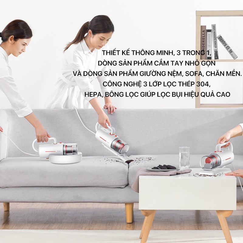 Máy Hút Bụi Xiaomi Deerma CM1300, hút mọi bụi bẩn trong nhà, lực hút 6000Pa, tia UV cảm ứng hồng ngoại