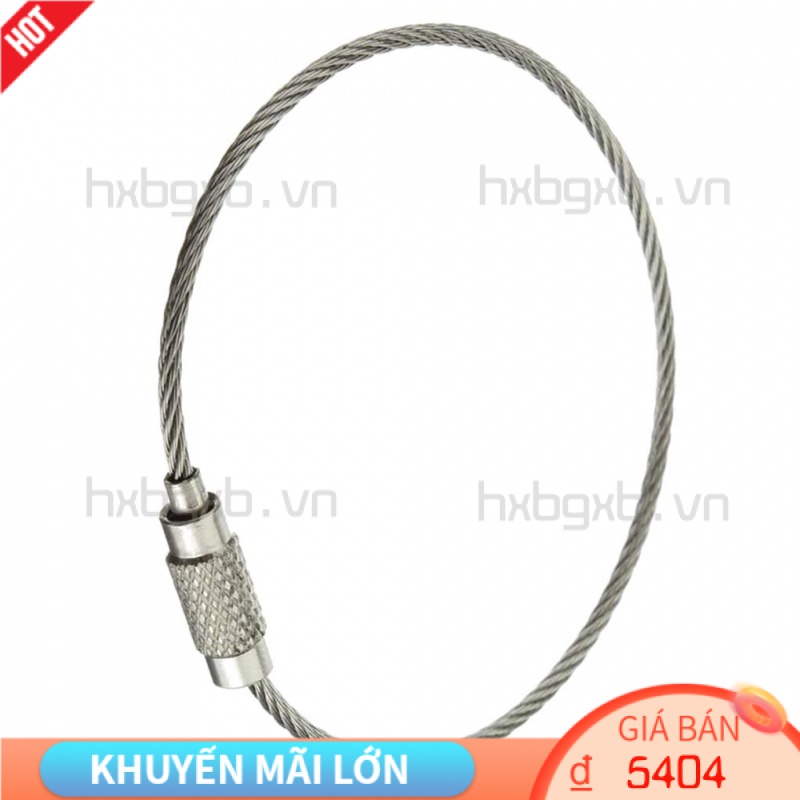 Dây Cáp Vòng Móc Chìa Khóa Bằng Thép Không Gỉ Sắp Xếp Gọn Gàng Cho Hành Lý / Xe Hơi [hxbgxb]