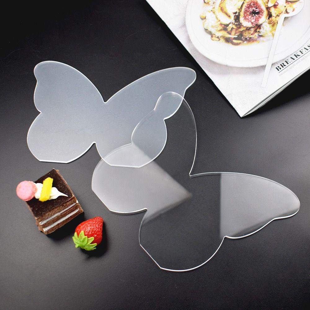 CONOPERY Set 2 Dụng Cụ Làm Phẳng Mặt Bánh Bằng Acrylic Trong Suốt