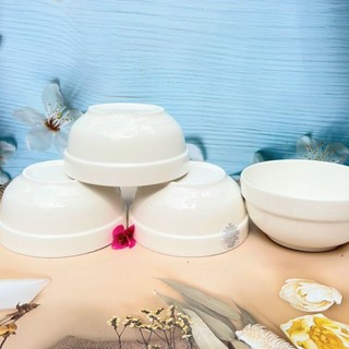 Bát tô canh sứ trắng có ngấn 6in-16cm