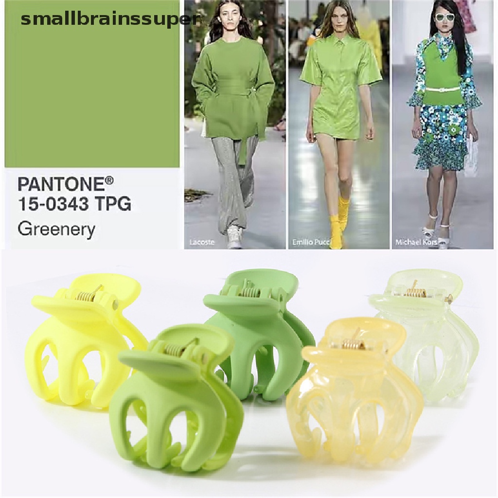 Kẹp Tóc Càng Cua Nhựa Nhám Mini 3.5cm Kiểu Dáng Hình Học SBS