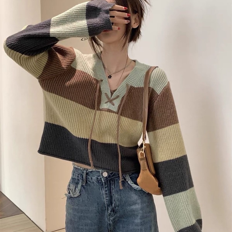 ÁO CROPTOP LEN ĐAN DÂY