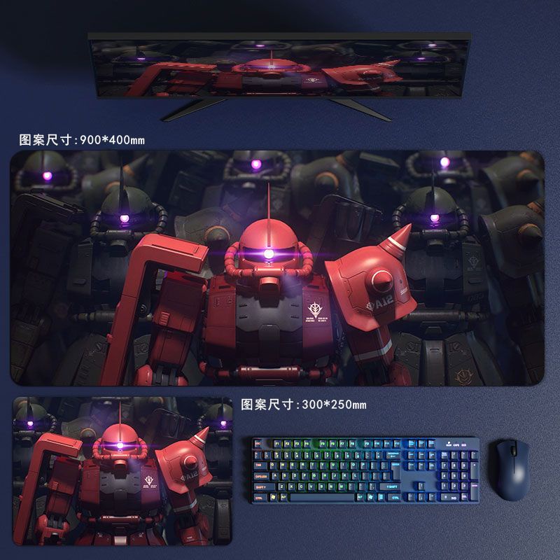 Tấm Lót Chuột Và Bàn Phím Cỡ Lớn In Hình Gundam Dành Cho Học Sinh / Văn Phòng
