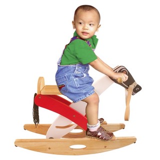 Ngựa xếp bập bênh | Đồ chơi trẻ em bập bênh vận động, ngựa gỗ bập bênh cho trẻ gỗ tự nhiên an toàn
