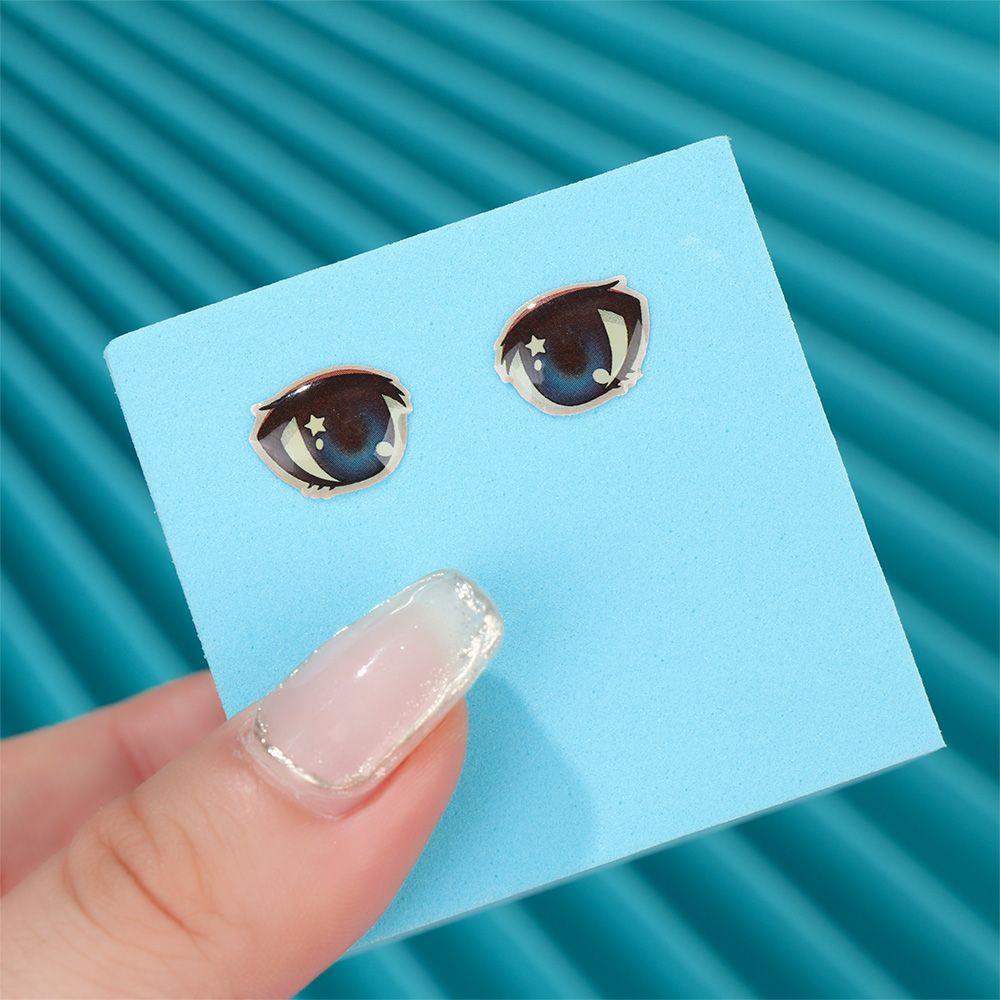 RAINBOW Bộ 5 Miếng Dán Mắt Kính Nhiều Kiểu Dáng Họa Tiết Hoạt Hình 8mm / 10mm / 12mm