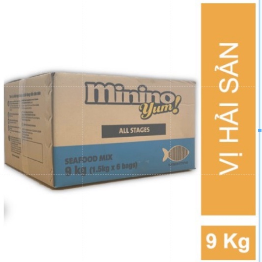 Thùng Thức ăn cho mèo Minino Yum 1.5kg x 6 gói