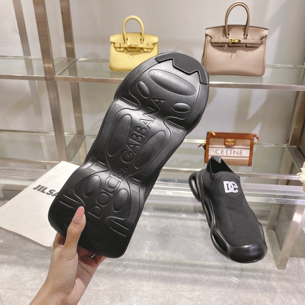 Giày thể thao sneaker unisex không dây thời trang cao cấp thương hiệu Dolce & Gabbana phong cách độc đáo, cá tính