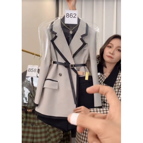 Áo Khoác Vest Cao Cấp Phong Cách Hepburn Thời Trang Thu Đông Mới 2022