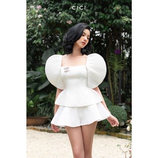 Áo tay bồng cánh quạt CICI Francesca Puff Sleeves Top