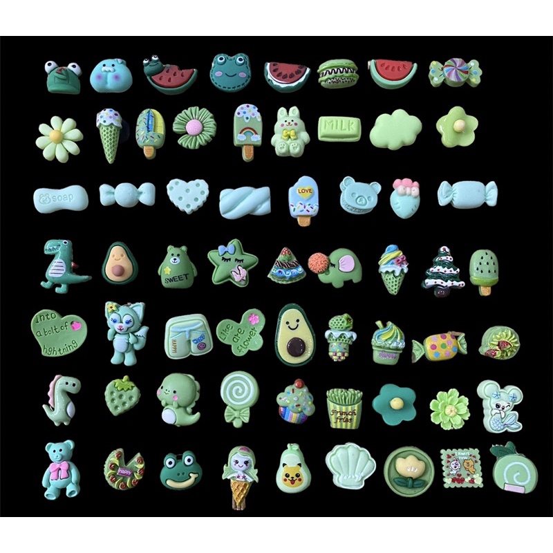 Set 10 sticker 3d gắn dép crocss theo màu sắc
