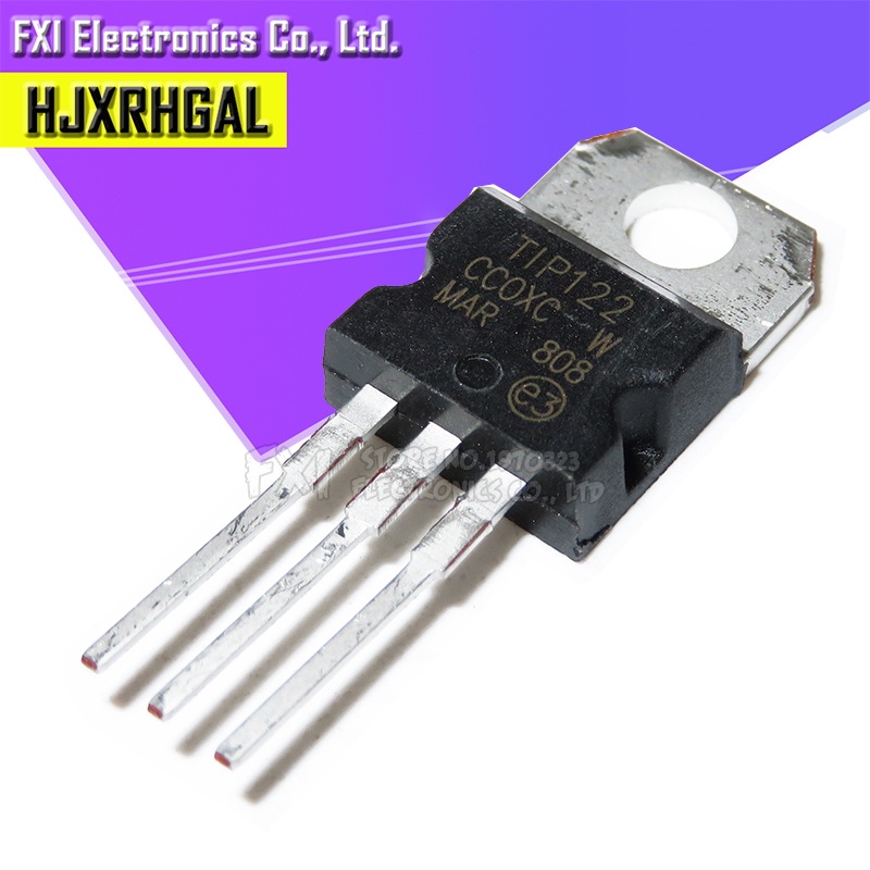 100 Cái TIP122 TO220 TO-220 Phích Cắm Thẳng