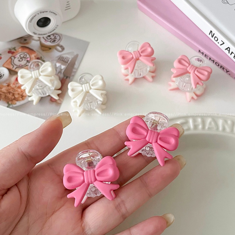 Kẹp Tóc Hình Nơ Màu Hồng Dễ Thương Thời Trang