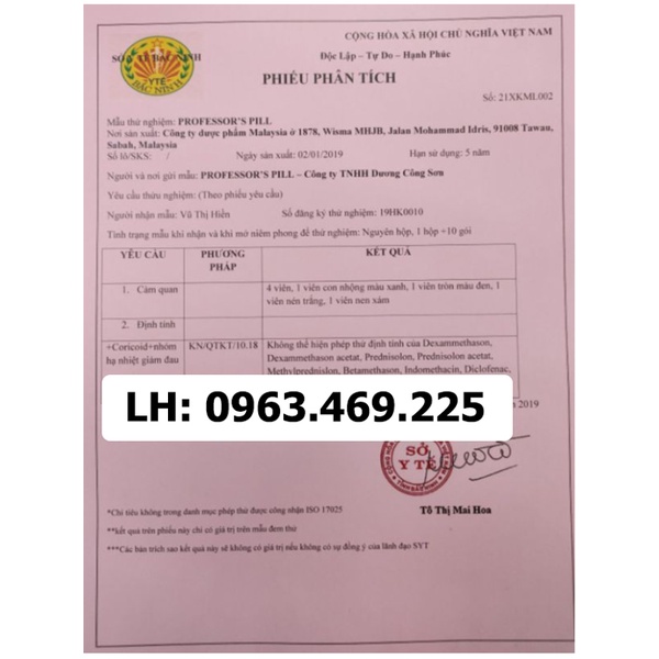 Viên khớp Malaysia Xanh Professor's Pill