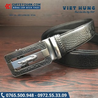 THẮT LƯNG DA BÒ VÂN CÁ SẤU