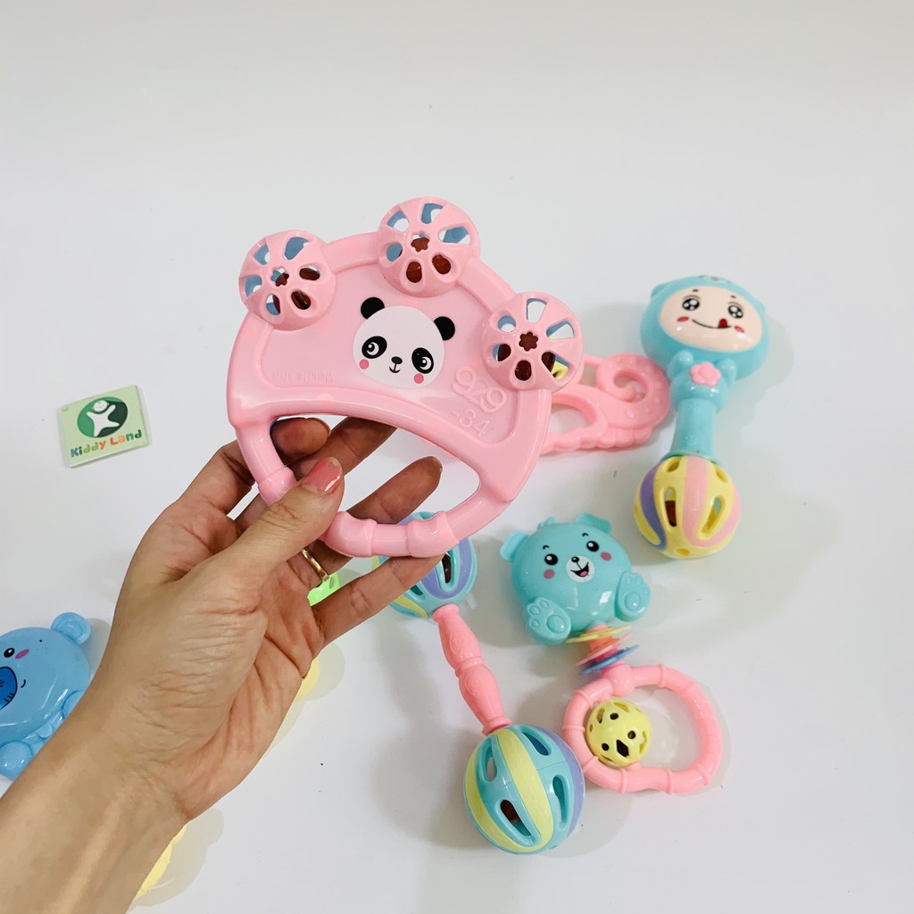 Bộ đồ chơi xúc xắc 7 món hình thú phát tiếng kêu vui nhộn kích thích vận động và giác quan của bé
