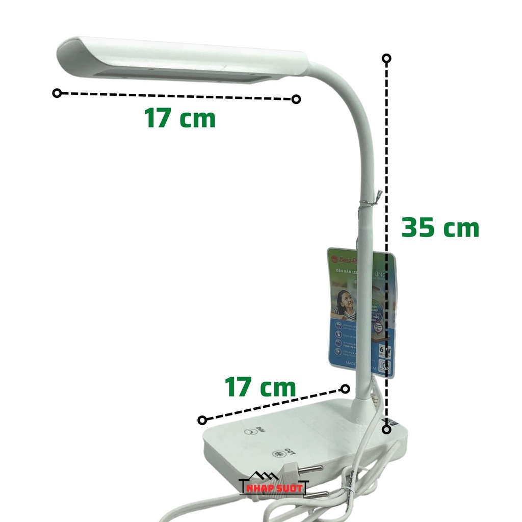 [Chính hãng] Đèn bàn, đèn học sinh Rạng Đông led 6w bảo vệ mắt, 3 cường độ sáng, 4 màu ánh sáng, phím cảm ứng RL-20.V2