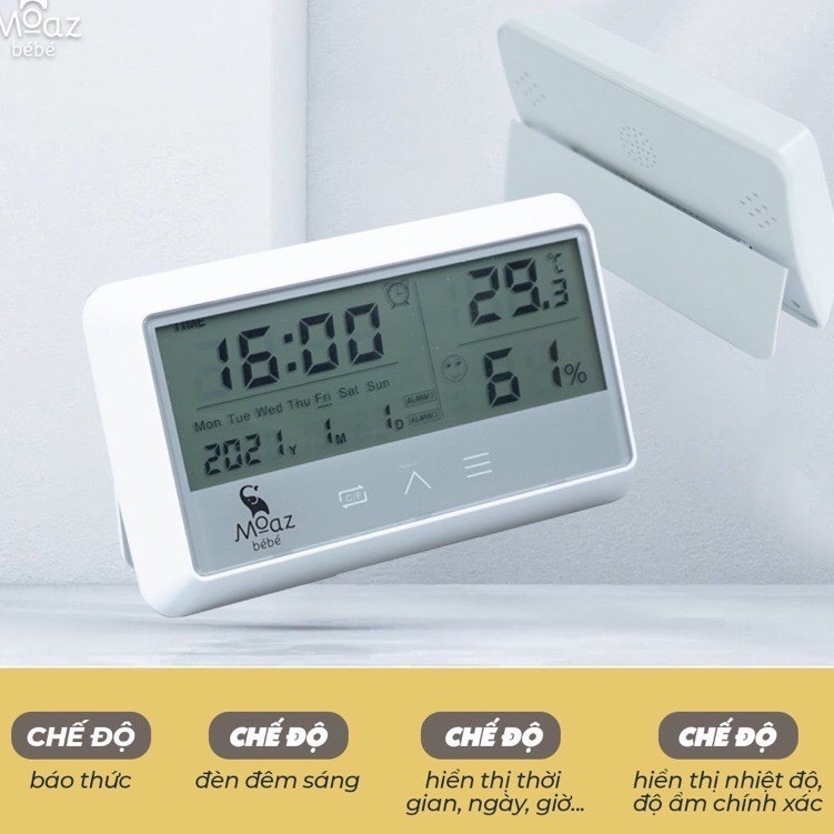 Nhiệt kế đo độ ẩm và nhiệt độ Moaz Bebe MB027