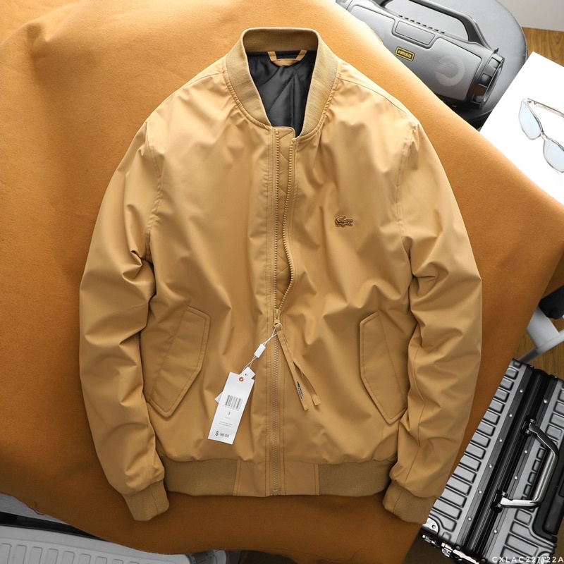 Áo Khoác Nam Bomber cá sấu La.cote dư xịn ,áo 3 lớp trần bông quả trám, áo chống nước ,chắn gió tốt - Hàng VNXK