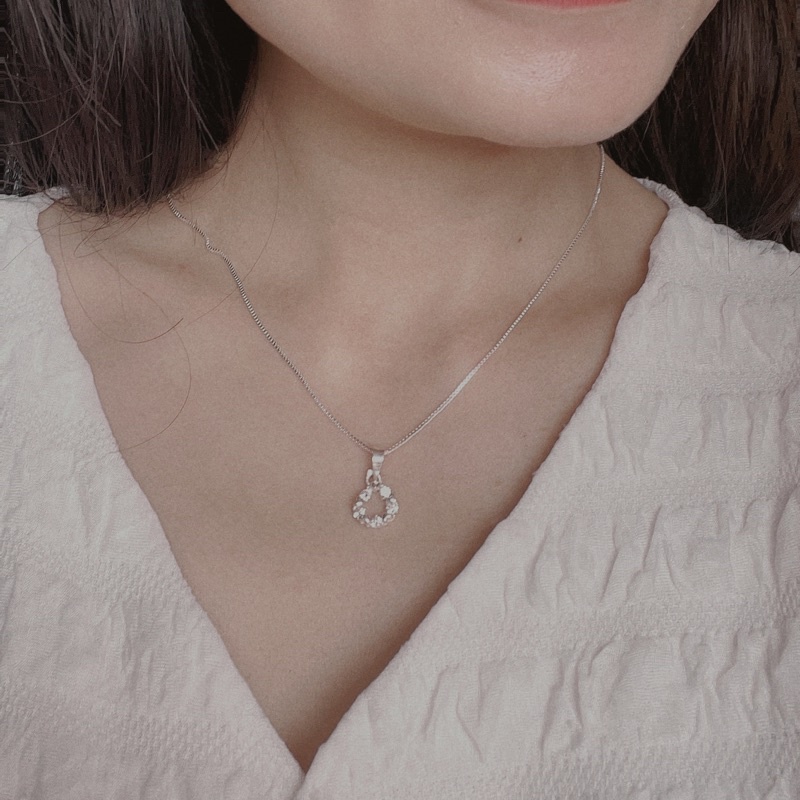 Mặt dây chuyền bạc cầu vòng tình yêu , dây vòng cổ bạc tình yêu, mặt bạc chính hãng-T&TJewelry