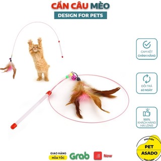 Đồ chơi cần câu mèo gắn lông vũ - Đồ Chơi Cho Mèo