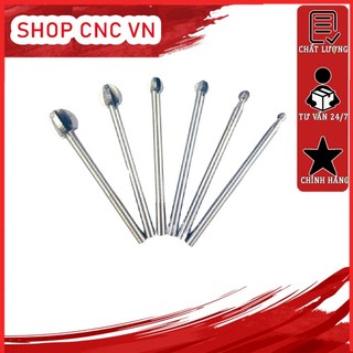 Mũi mài quả đào thép gió cán 3mm khoét sáo diều điêu khắc gỗ lũa