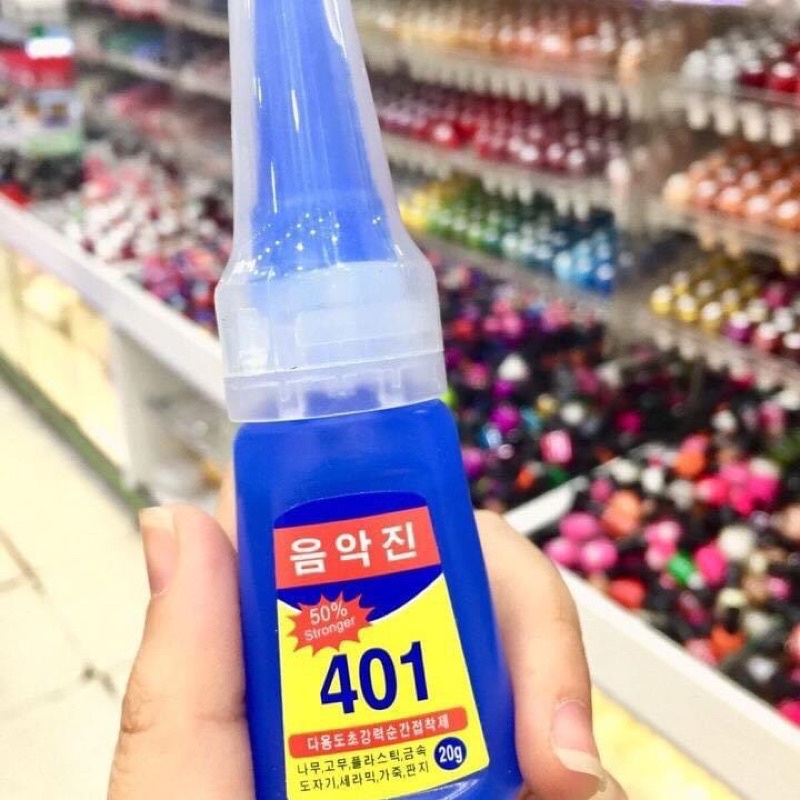 Keo 401 chính hãng , keo gắn móng giả siêu chắc 20g có bảo hành